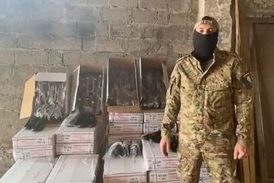 Бойцы поблагодарили депутата Сергея Дмитриева за гумпомощь