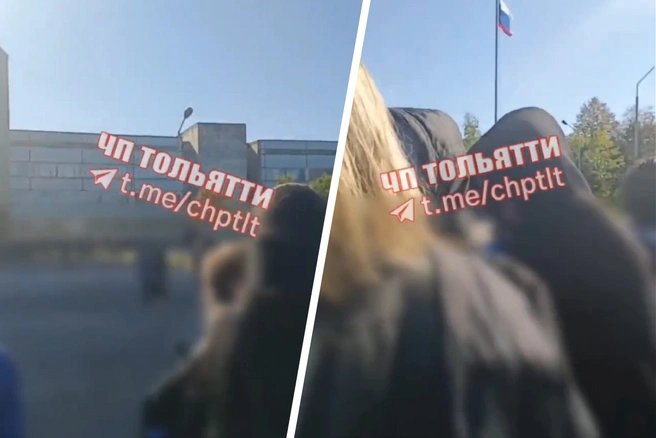 Студенты толпятся, но по домам пока не разбежались | Источник: «ЧП Тольятти» / t.me