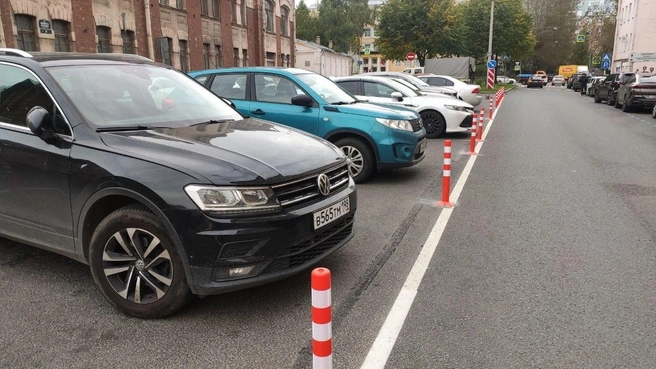 «Детки в клетке»: в Петербурге дорожники огородили стихийную парковку вместе с машинами | Источник: Сергей Елгазин / «Фонтанка.ру»