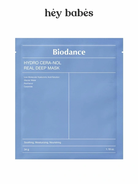 Восстанавливающая гидрогелевая маска с пантенолом и керамидами Biodance Hydro Cera-nol Real Deep Mask