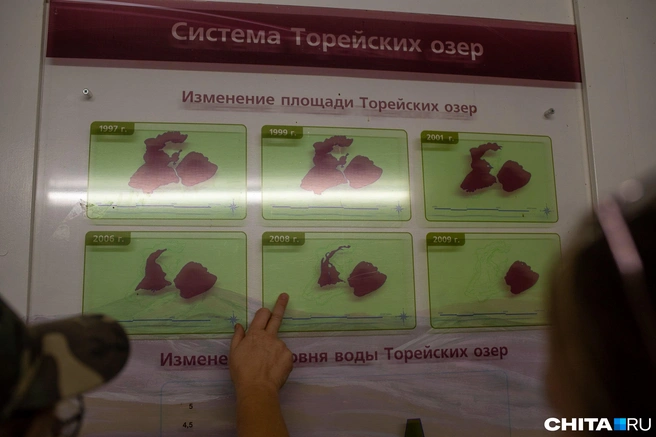 На карте наглядно показано, как пересыхали озера в прошлый маловодный период | Источник: Олег Фёдоров / CHITA.RU