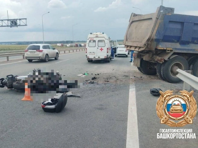 Мотоциклист скончался до приезда врачей | Источник: Госавтоинспекция Башкирии