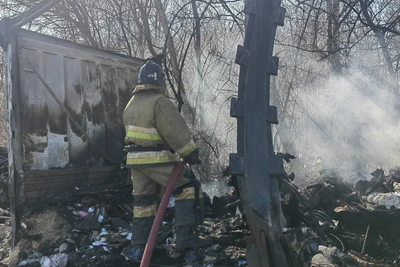В Рязанской области второй день горит семитонный прицеп
