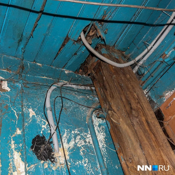 Вода попадает на проводку | Источник: Наталья Бурухина / NN.RU