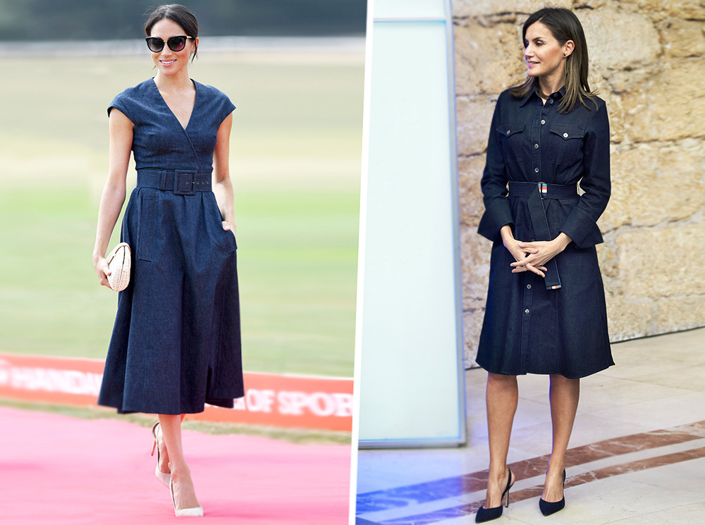10 восхитительных джинсовых платьев, как у Меган Маркл и королевы Летиции | marieclaire.ru