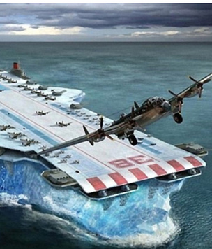 Авианосец из айсберга, атомный танк и другая титаническая военная техника