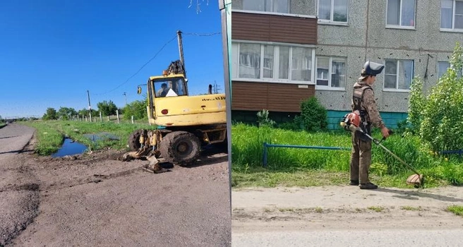 Работы по благоустройству продолжаются | Источник: администрация Омского муниципального района
