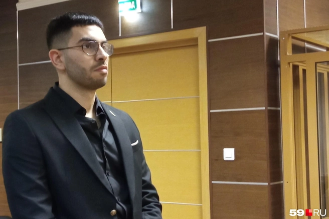 Абдулла в зале суда | Источник: Вероника Свизева / 59.RU