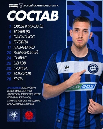 Стартовый состав «Оренбурга» | Источник: ФК «Оренбург» / t.me