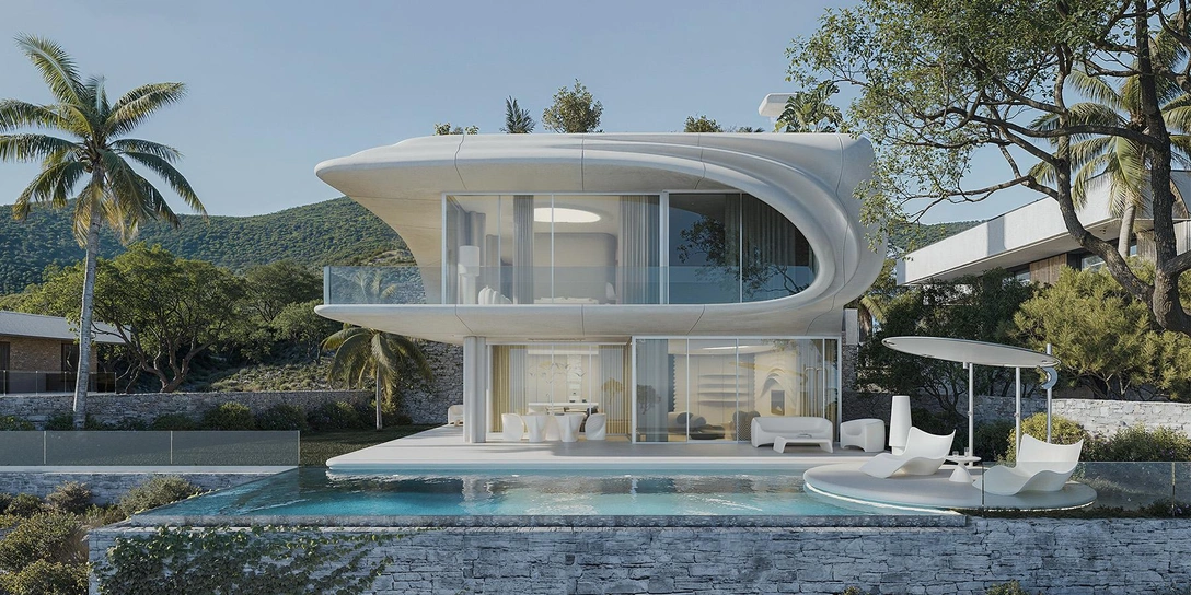 Волна, застывшая в воздухе: дом на холме в Марбелье | Источник: Stipfold