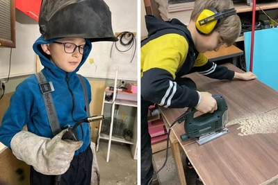 11-year-old engineer from Tomsk builds with his tools