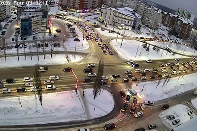 В Уфе образовалась первая в году пробка длиной 5 км