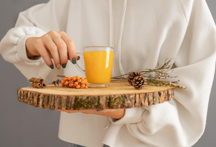 Рецепт согревающего чая из облепихи с апельсином