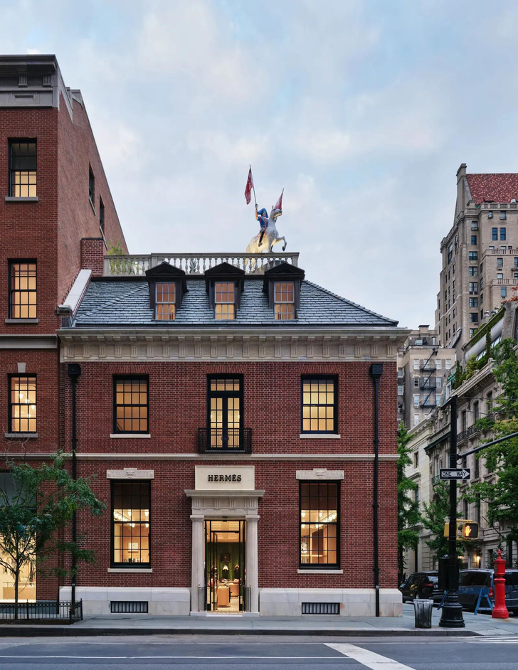 Новый флагманский бутик Hermès с зеленой крышей в Нью-Йорке