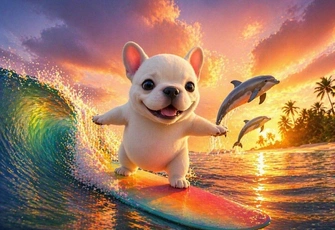 Почему мы в восторге от ИИ-песика Пиббла на серфе: психологический разбор и лучшие мемы