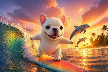 Почему мы в восторге от ИИ-песика Пиббла на серфе: психологический разбор и лучшие мемы