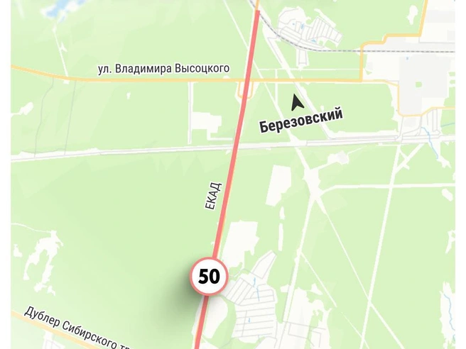 На данном участке ЕКАД введены ограничения скорости и запрет обгонов. | Источник: Филипп Сапегин / E1.RU