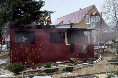 Пожар в селе Алёшино: пострадал молодой человек