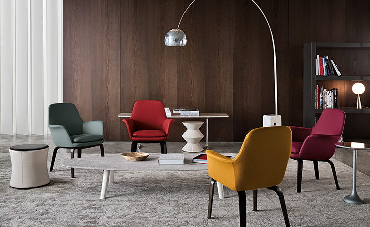 Кресла York Lounge, дизайн Родольфо Дордони для Minotti.
