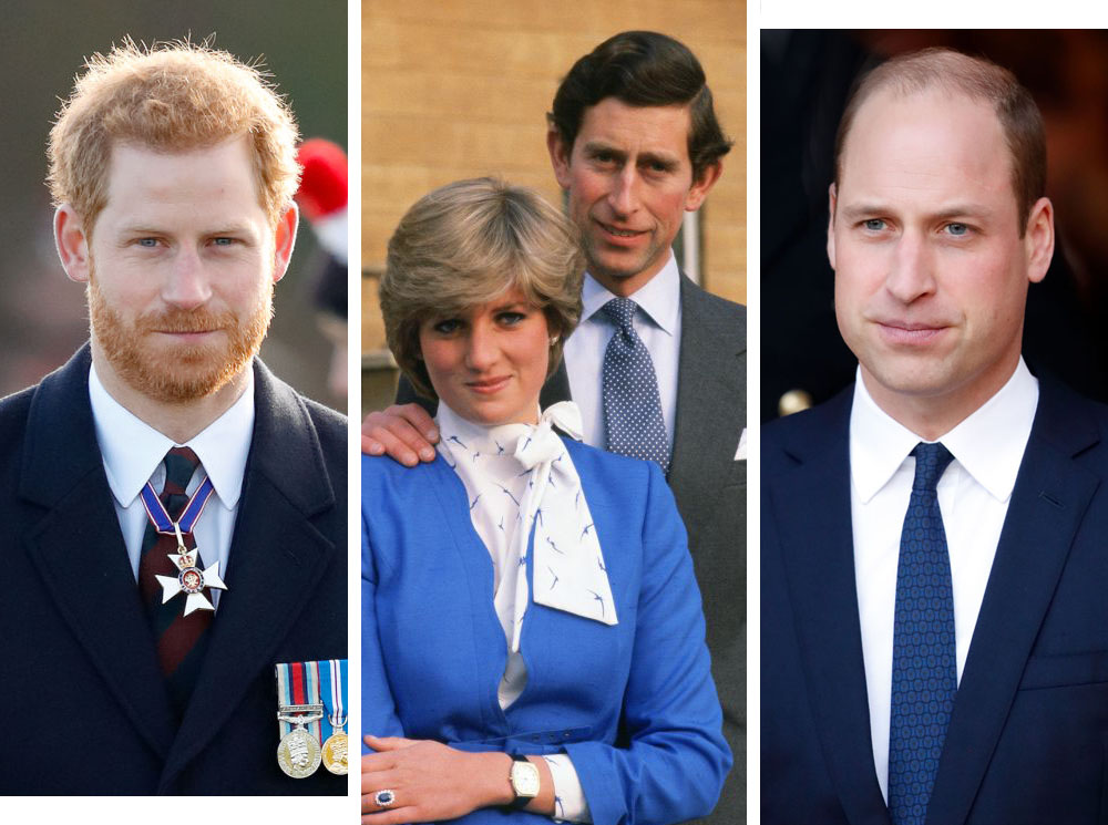 Принц Гарри; Диана и Чарльз; принц Уильям | marieclaire.ru