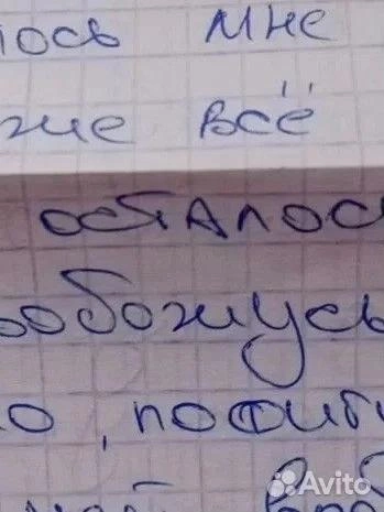 Разобрать возможно лишь отдельные слова | Источник: сайт объявлений