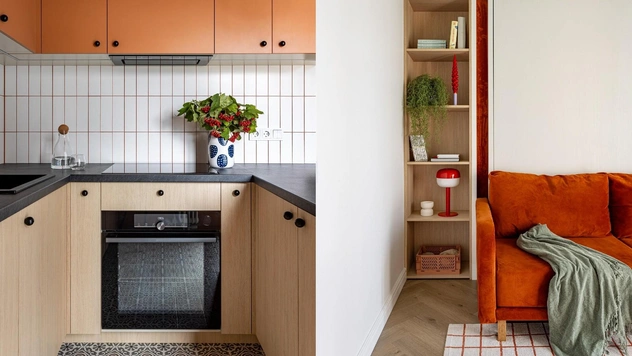 Цветные потолки и грамотное зонирование: квартира 50 м² в Минске