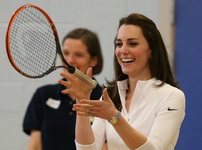 Герцогиня Кембриджская сыграла в теннис со звездой спорта Джуди Маррей