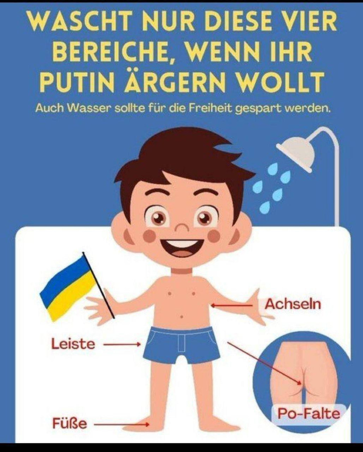 4 места, которые надо мыть, чтобы разозлить Путина, по мнению немцев