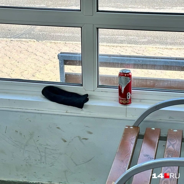 Кто-то забыл шапку и банку пива | Источник: Илья Константинов / 14.RU