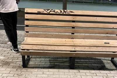 Скамейки в челябинском сквере испортил вандал
