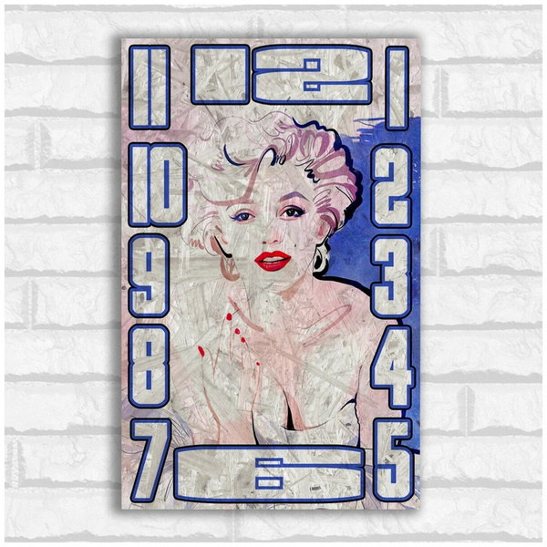 Настенные бесшумные часы ОСП Marilyn Monroe (мэрилин монро) - 137
