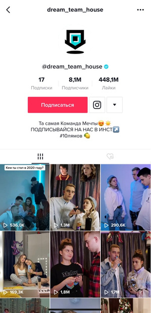 Фото №1 - Ого! Другой TikTok-дом обогнал Dream Team House по числу подписчиков 😲