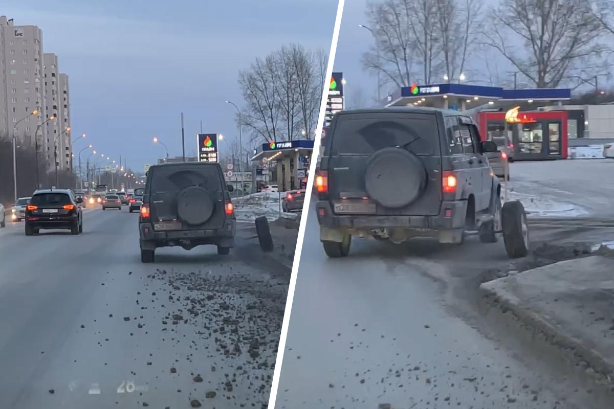 Рассыпающийся на ходу внедорожник сняли на видео в Новосибирске - 2 декабря  2023 - НГС.ру