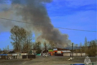 Возгорание на острове вблизи Суг-Аксы