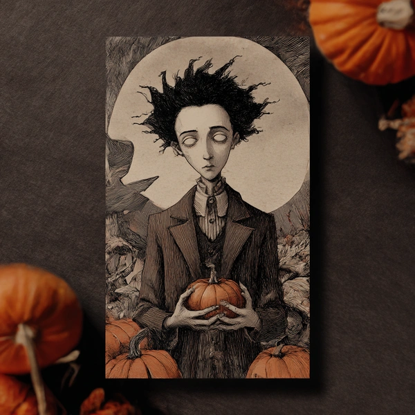 хэллоуин, хэллоуин 2025, тыква на хэллоуин, образ на хэллоуин, хэллоуин в россии, открытки на хэллоуин, картинки на хэллоуин, открытки, хэллоуин 2025 открытки  | Источник: Midjourney