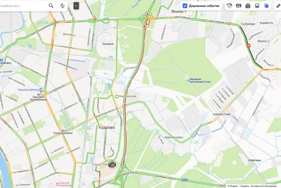 Массовая авария на КАД образовала многокилометровую пробку