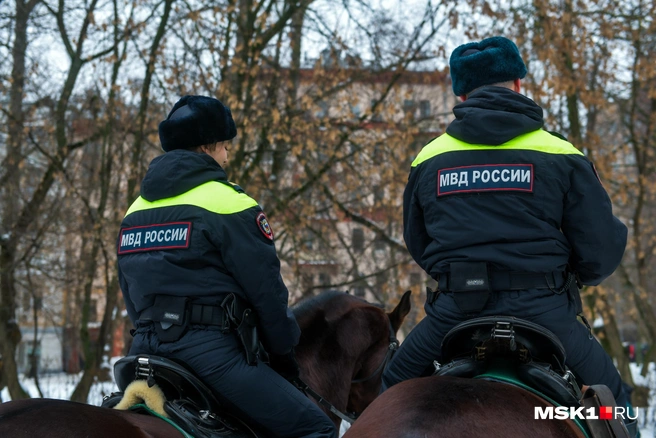 Конная полиция в Москве: первый специальный конный полк у метро