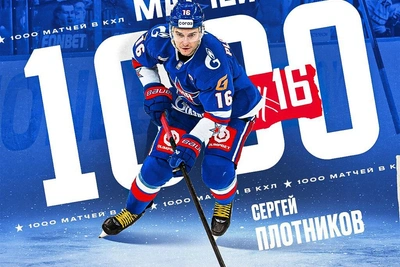 Капитан СКА Плотников провел тысячный матч в КХЛ