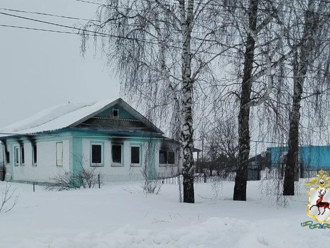Последствия поджога дома в Бутурлинском районе | Источник: МВД по Нижегородской области