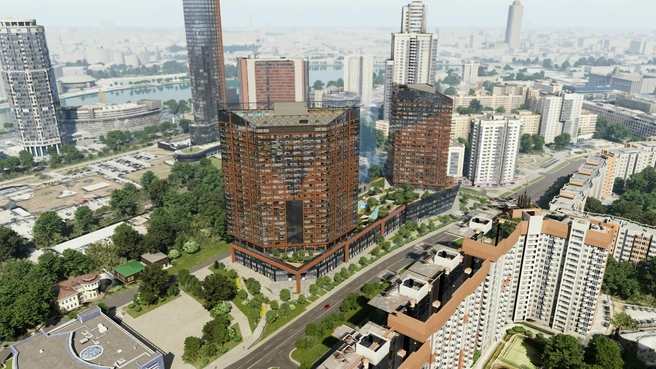 Re: Volution Towers («Революшн Тауэрс»)&nbsp;— апартаменты в Екатеринбург-Сити с панорамным остеклением и двором-садом на стилобате и целым этажом сервисов для резидентов | Источник: «Атом»