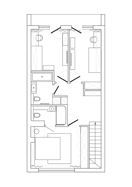 План таунхауса 120 м². Проект Юлии Страпко.