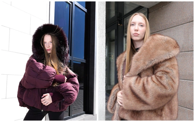 В салоне большой выбор пуховиков, шуб из эко-меха, норковых изделий и дубленок | Источник: Lya Vitrina