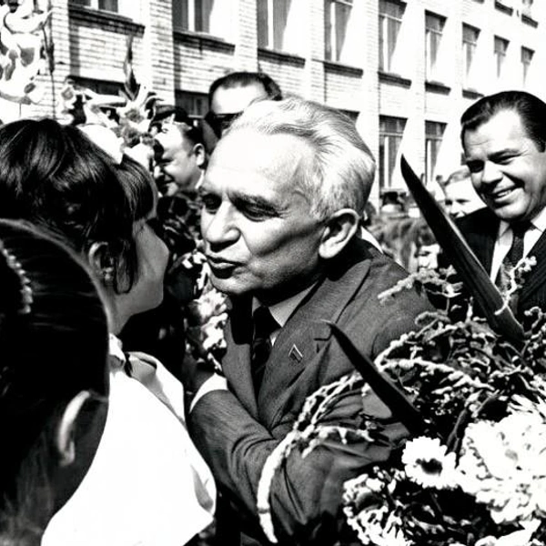 В экс-Ставрополе товарища Лонго первым делом повезли в 23-ю школу (как не трудно догадаться, имени Пальмиро Тольятти) и приняли в почетные пионеры | Источник: «Волжская коммуна», 23 августа 1966 года