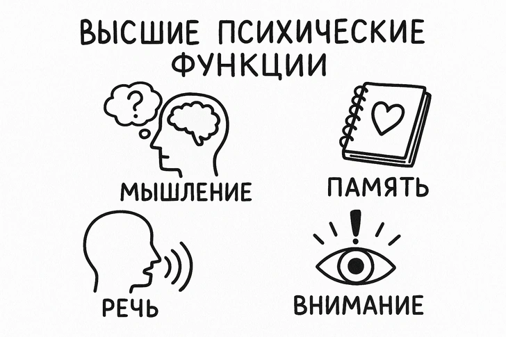 Высшие психические функции | Источник: Sora