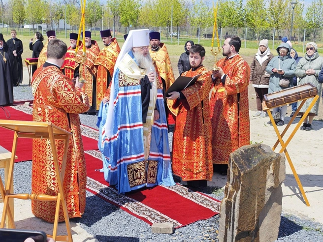 Торжественное мероприятие в честь закладки храма | Источник: Суворовский сейчас / Telegram