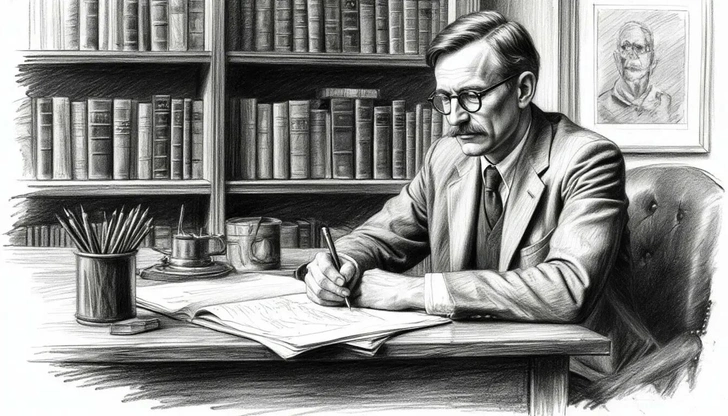 Стилизация под черно-белый графический карандашный набросок углем | Источник: Шедеврум