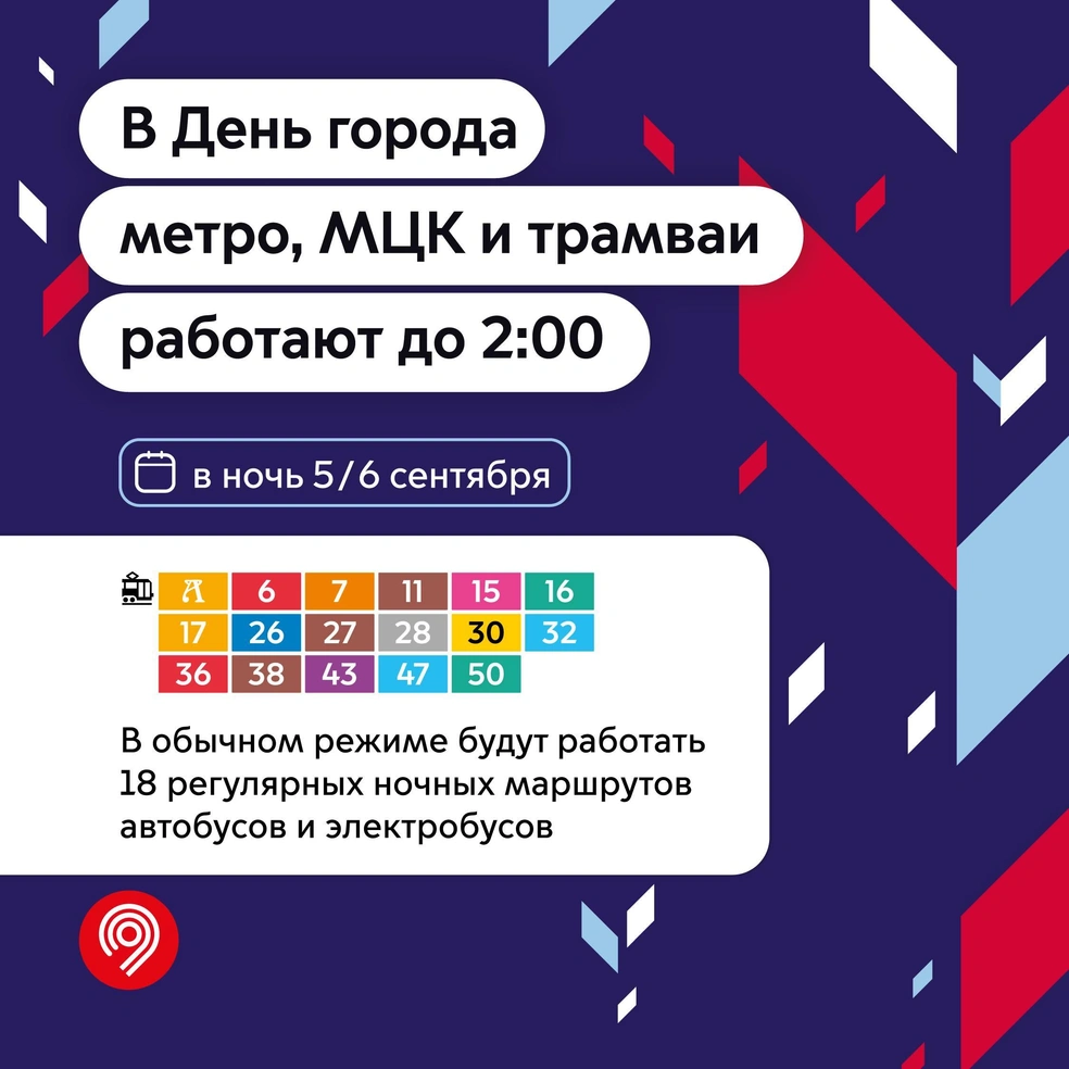 Как будет работать транспорт в Москве с 5 на 6 сентября&nbsp;— подробнее на инфографике | Источник: Дептранс Москвы / T.me