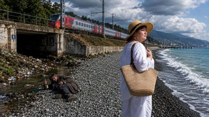 «Море отвратительно грязное»: чем хорош и плох отдых в Адлере — честный разбор туристки | Источник: иллюстрация к статье сгенерирована с помощью AI