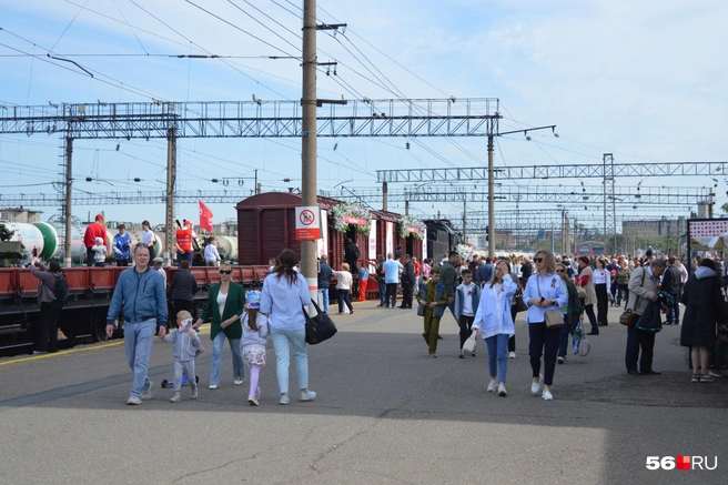 На перроне царила добрая атмосфера | Источник: Анастасия Баринова / 56. RU