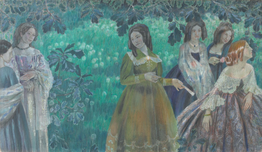 Виктор Борисов-Мусатов. «Изумрудное ожерелье». 1903–1904. Холст, темпера, масло | Источник: пресс-служба ГТГ